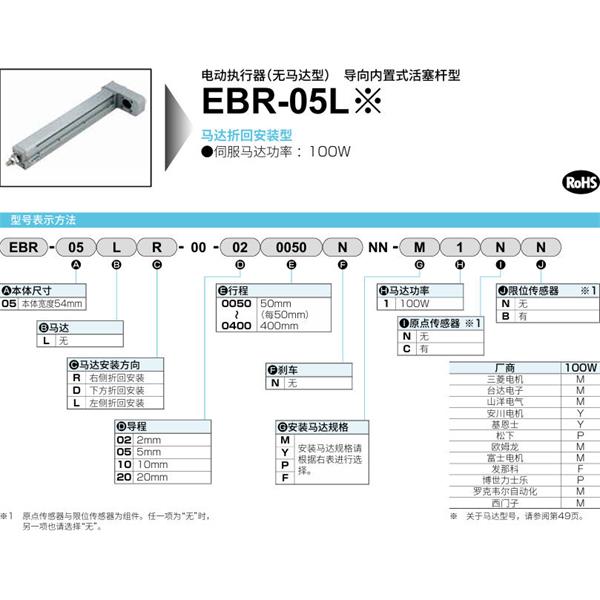 CKD喜開(kāi)理電動(dòng)執(zhí)行器（無(wú)馬達(dá)型）滑塊型EBR-05LL-00-050400NNN-F1CB