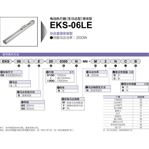 CKD喜開理電動(dòng)執(zhí)行器（無馬達(dá)型）滑塊型EKS-06LE-300400NNN-M2NNN