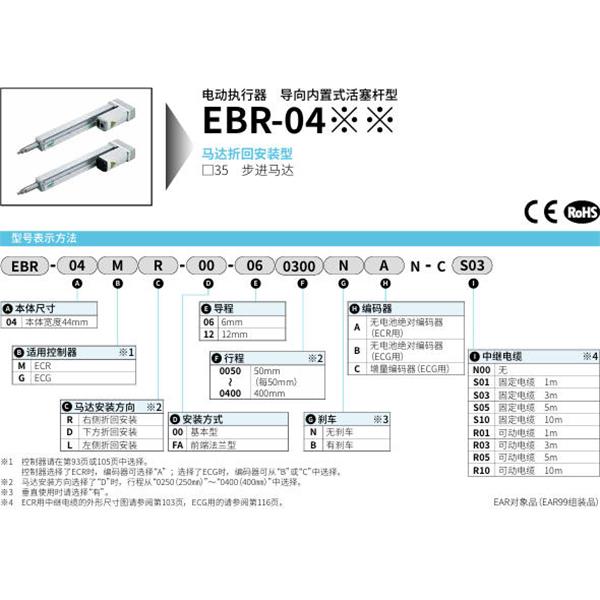 CKD喜開理電動執(zhí)行器導(dǎo)向內(nèi)置式活塞桿型EBR-04MR-FA-060050NAN