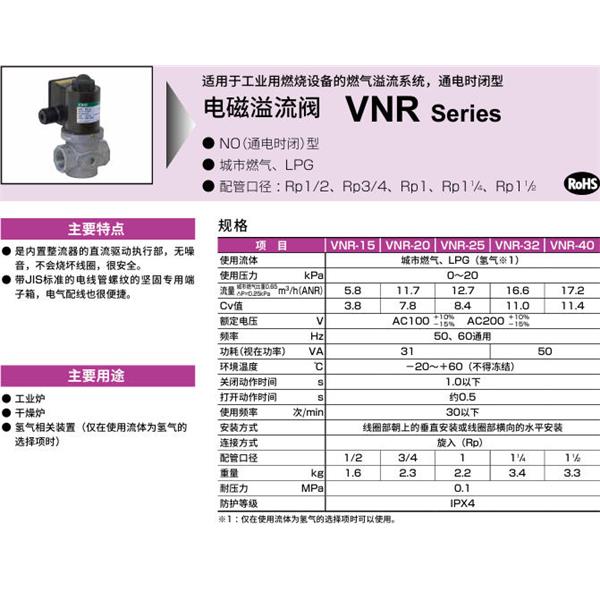CKD喜開理電磁溢流閥VNR-25-H2-AC200V